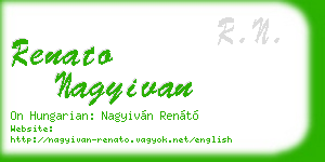renato nagyivan business card
