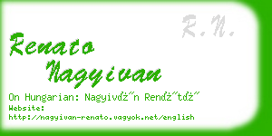 renato nagyivan business card